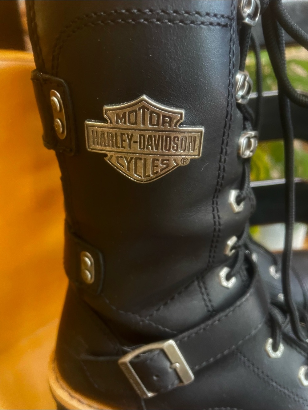 Harley Davidson ALBARA Lace Up BAD A... Biker Boots! 8M - Picture 6 of 9
